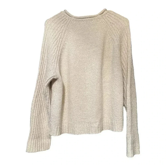 Carolyn Taylor Cozy Beige Knit Sweater Size Large - Picture 2 of 3